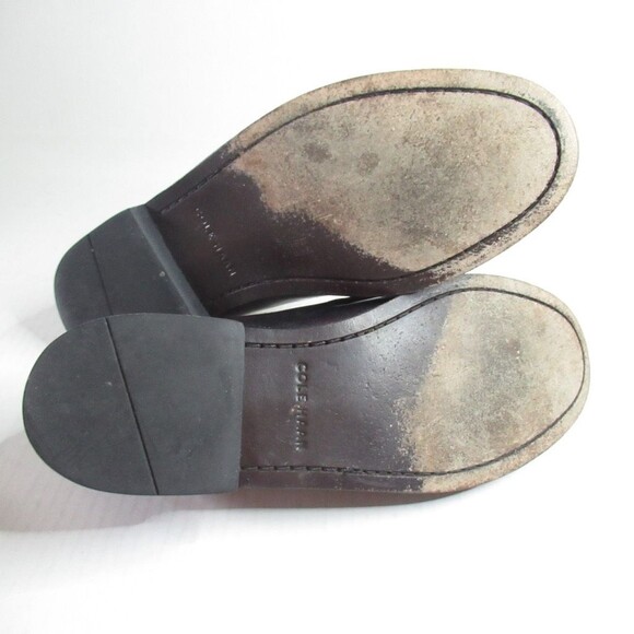 Cole Haan Mens Loafer Dress Shoes Brown Leather Pinch Tasseled Slip On 8.5D - Picture 7 of 7